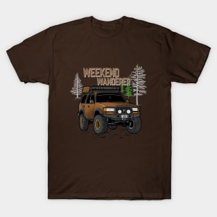 Toyota Land Cruiser Weekend Wanderer - Brown Toyota Land Cruiser for Outdoor Enthusiasts T-Shirt